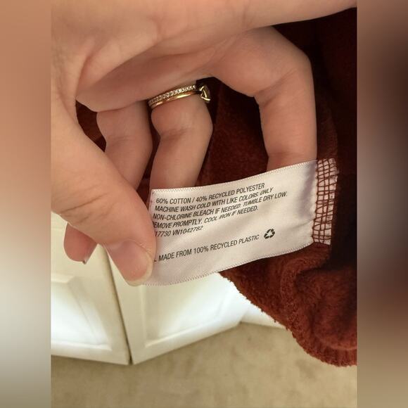 Target A New Day Cognac Brown Quarter Zip Fleece Pullover Sweater Size XL - Picture 5 of 8